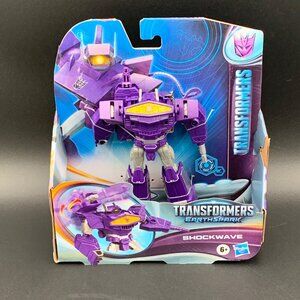 Transformers Earthspark Shockwave Action Figure Purple Yellow Ages 6+ Hasbro Toy